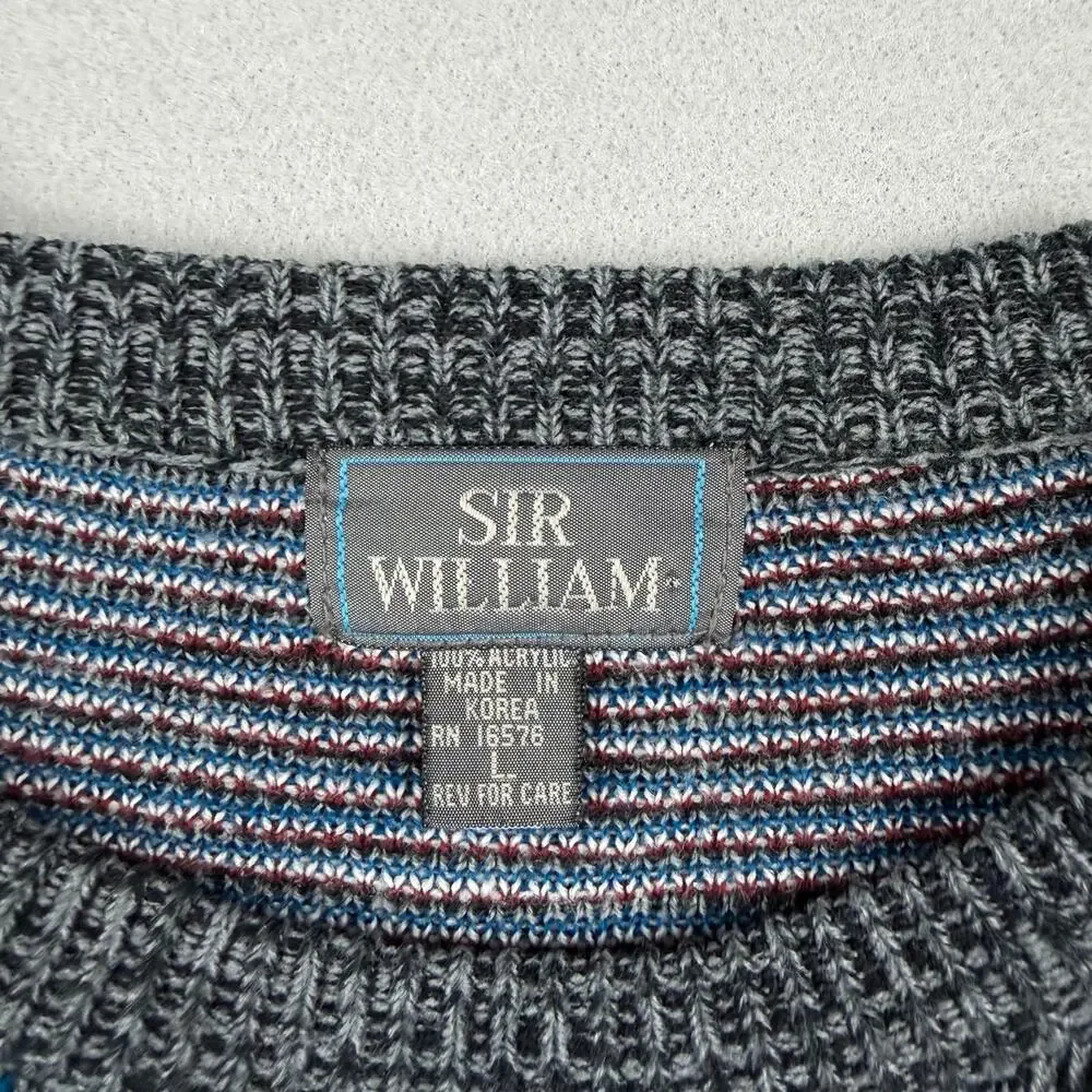 Sir William Vintage 90s Abstract Knit Sweater L